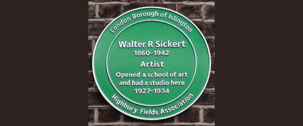 Artist Walter Sickert in Highbury Blog Header