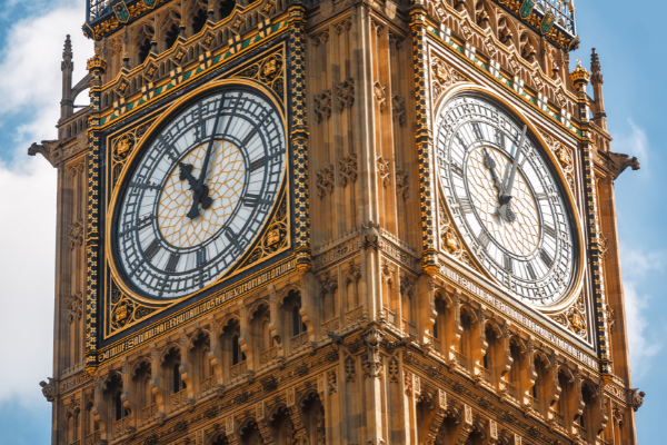 8 x 10 Behind The Clock Of Big Ben London England 1920's 