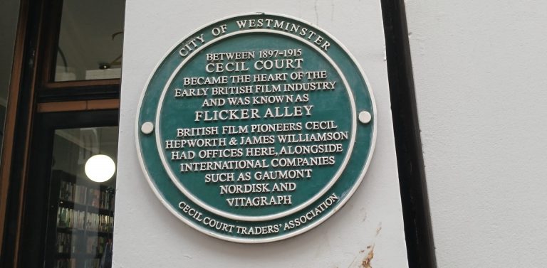 Green plaque for Cecil Court