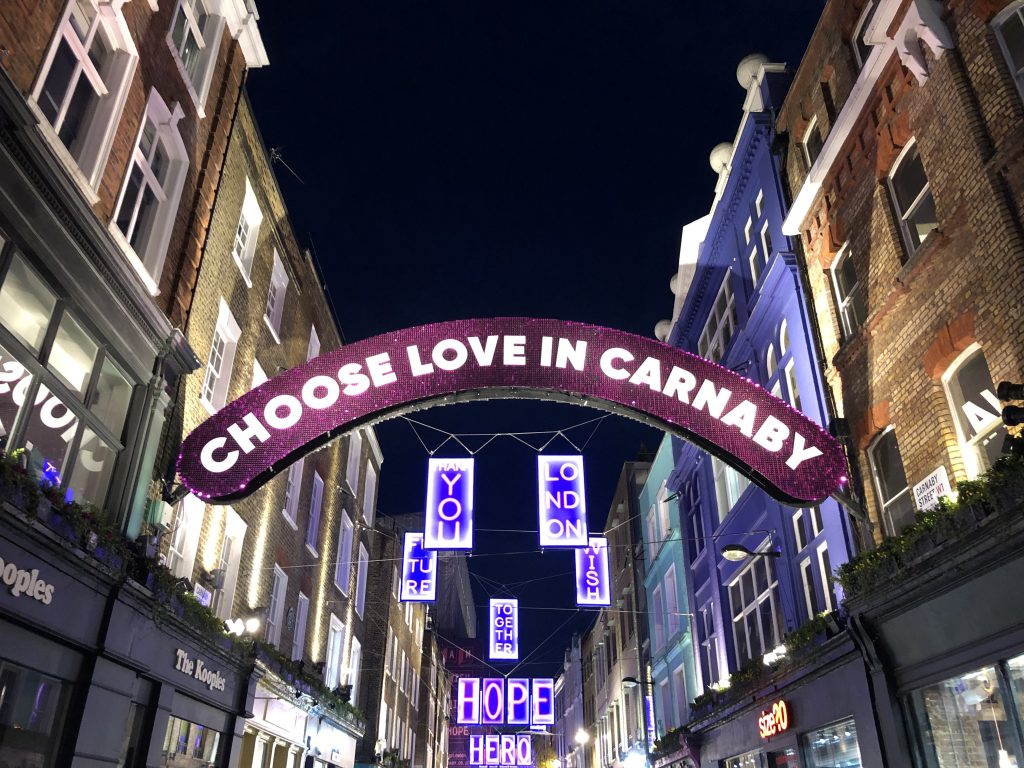Christmas lights Carnaby Street
