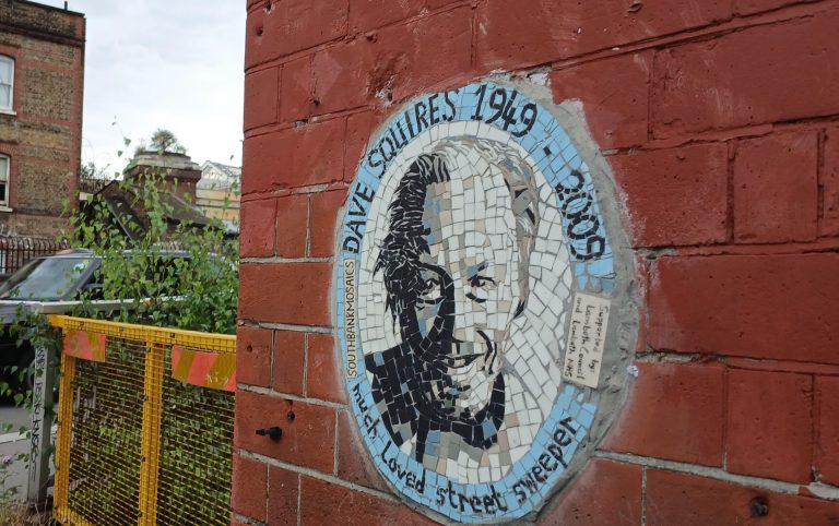 Dave Squires Mosaic outside the Waterloo Action Centre, Photo by David Turnbull