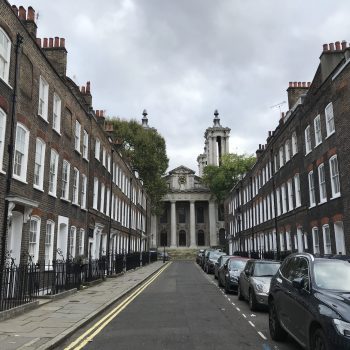 Looking along Smith Square towards St John’s, framed by Georgian terraced houses from the 1720s | Photo by Hazel Baker