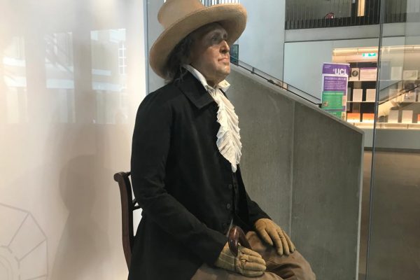 Jeremy Bentham at UCL. Photo by Maggie Coates