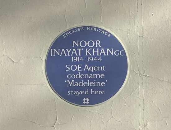 Blue plaque of Noor Inayat Khan