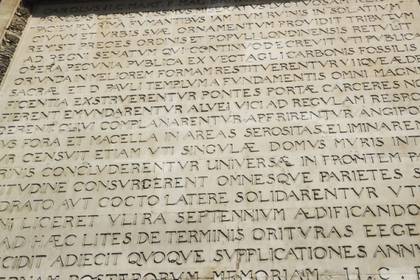 The Text on the Monument Blog Header